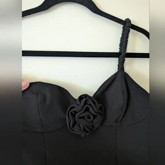 strapless open back dress Glamorous Black Long Sleeve One Shoulder Prom Dress Beadings Evening Gowns main image 0